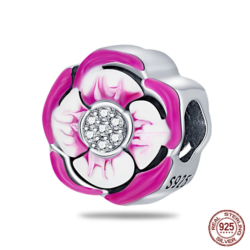 100% 925 Sterling Silver Creative Blue Luminous Firefly Charms Pendants Fit Qikaola 925 Original Bracelets DIY Birthday Jewelry