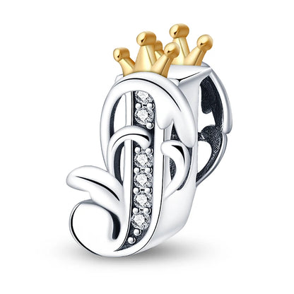 Charm letras alfabeto inglés de plata 925 – Colgante inicial A-Z para pulsera tipo Pandora, joyería DIY personalizada