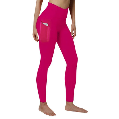 Leggings Deportivos Mujer Cintura Alta | Mallas Yoga Push Up con Bolsillo y Control Abdomen