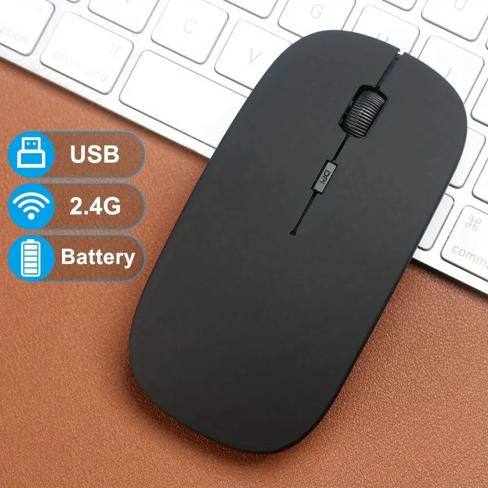 Mouse Inalámbrico RGB Recargable Bluetooth 3600DPI | Ergonómico Gaming con Retroiluminación LED