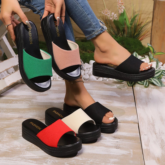 Sandalias Mujer 2025 | Cuña Ligera con Plataforma y Suela Suave