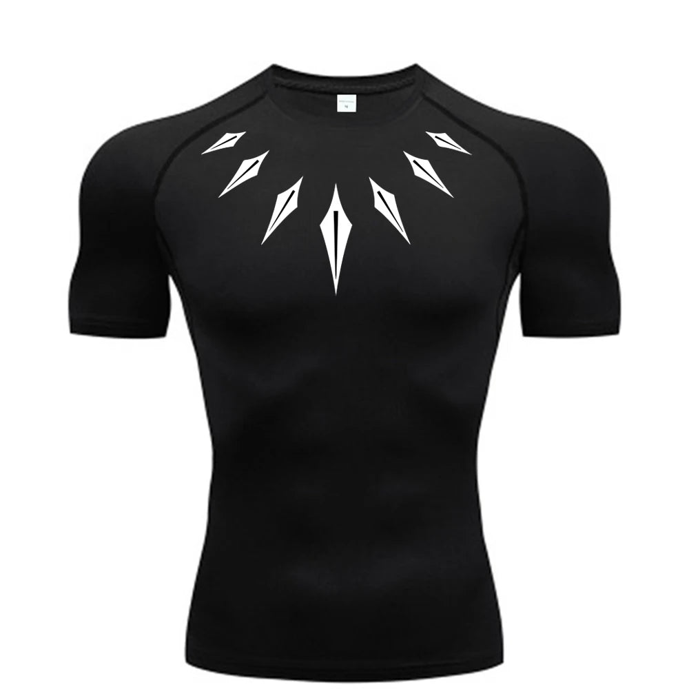 Camiseta Compresiva Anime para Hombre – Fitness, Running y Gym con Secado Rápido, Ajuste Slim y Estilo Atlético
