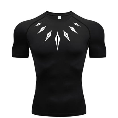 Camiseta Compresiva Anime para Hombre – Fitness, Running y Gym con Secado Rápido, Ajuste Slim y Estilo Atlético