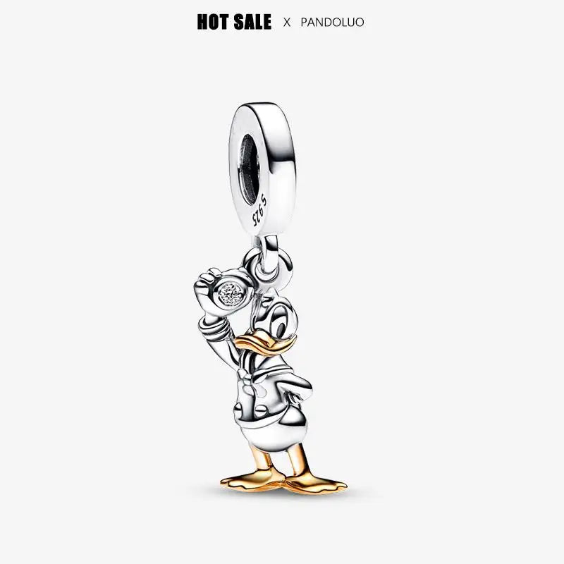 Charm Navideño Disney en Plata 925 – Abalorios Mickey y Minnie para Pulseras Originales Mujer