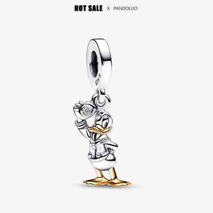 Charm Navideño Disney en Plata 925 – Abalorios Mickey y Minnie para Pulseras Originales Mujer