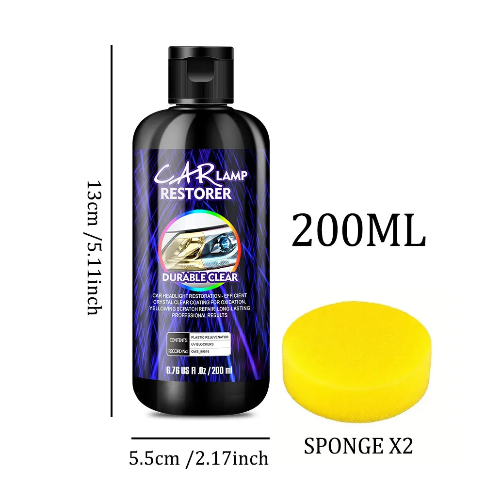 Car Headlight Polishing Agent Scratch Remover Repair Headlight Renewal Polish Liquid Headlights Restoration Kit Auto Accessories