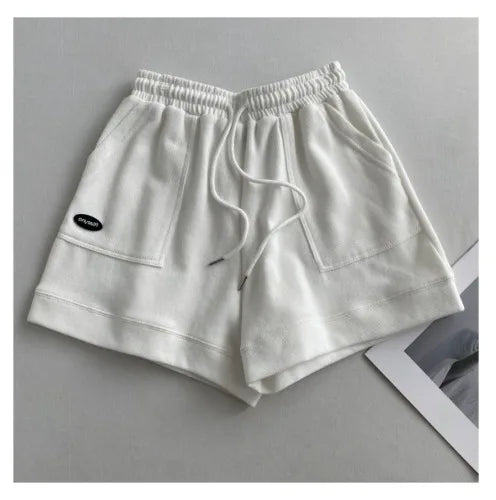 Shorts Mujer Anchos con Cordón | Cintura Alta Ajustable y Diseño Casual Deportivo