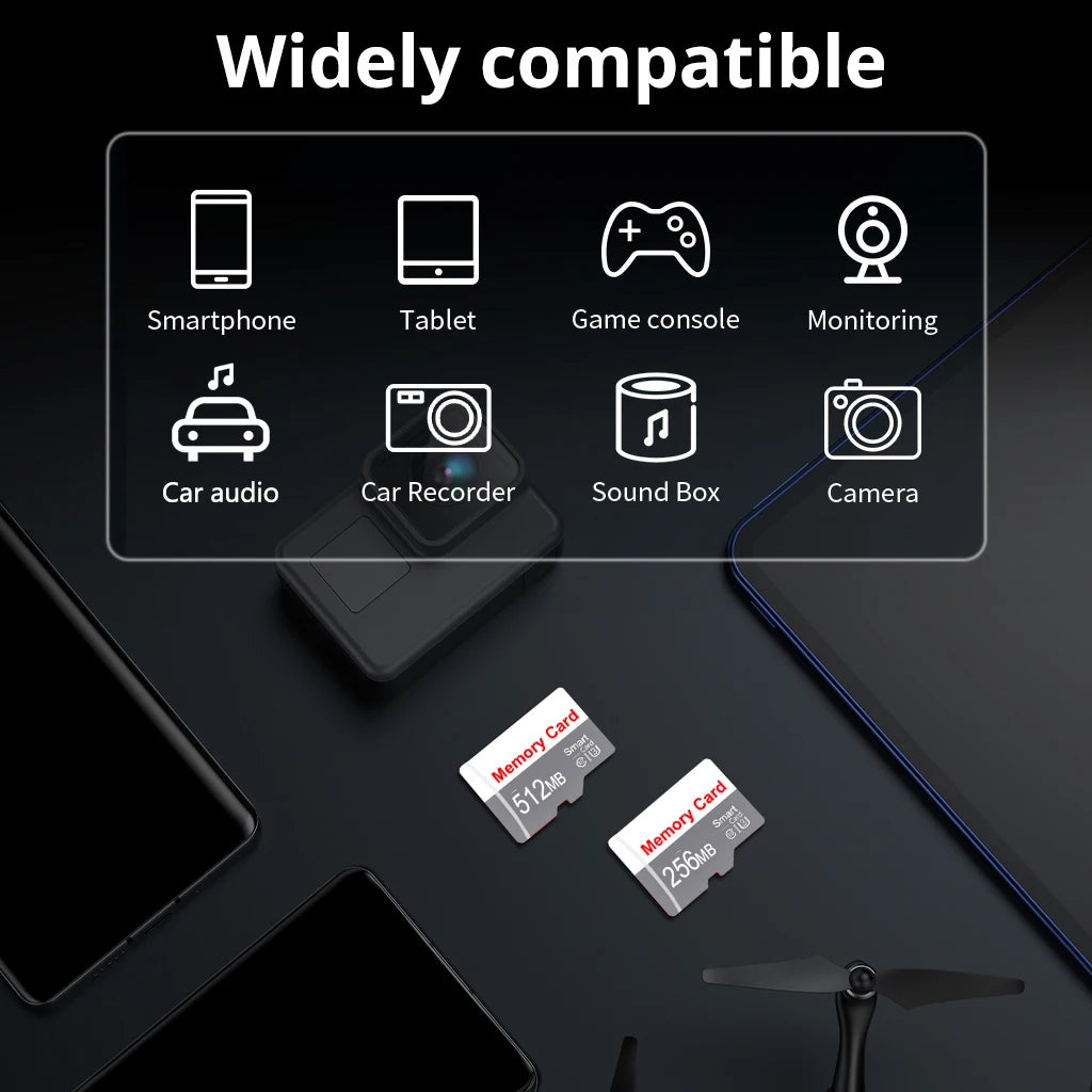 Memory Card TF – 64MB 128MB 256MB 512MB | Tarjeta de Memoria Alta Velocidad Class 10 para Cámaras y CCTV