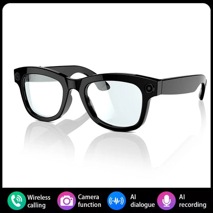 Gafas inteligentes con cámara integrada – Foto, video, traducción AI en 100+ idiomas, batería 250mAh, Bluetooth, resistentes al agua