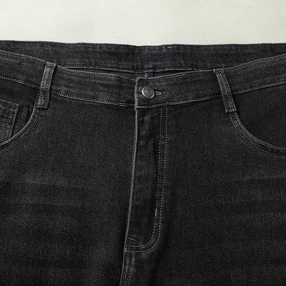 Jeans Oversize Hombre Tallas Grandes | Pantalón Vaquero Negro y Azul Alta Cintura 140kg Casual 2025