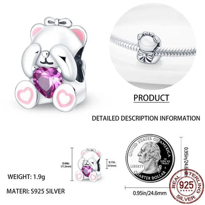 Charm camaleón y luciérnaga que brilla en la oscuridad – Plata 925 para pulsera tipo Pandora, joyería DIY única