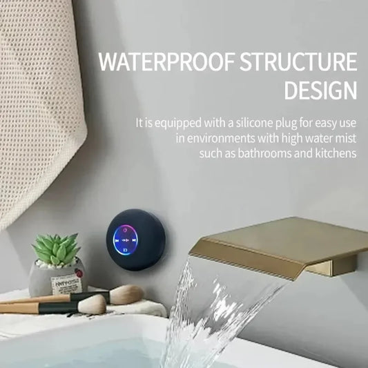 Mini Altavoz Bluetooth Portátil Impermeable con Ventosa | Parlante Estéreo Inalámbrico IPX4 para Baño, Ducha, Cocina y Deporte