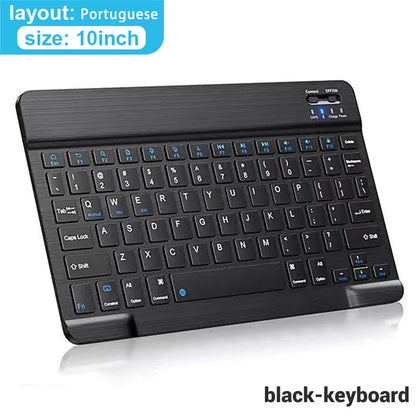 Teclado y Ratón Inalámbrico Bluetooth Universal – Compatible con iOS, Android y Windows, para iPad, Tablet y Laptop (Español, Coreano, Portugués, Ruso)