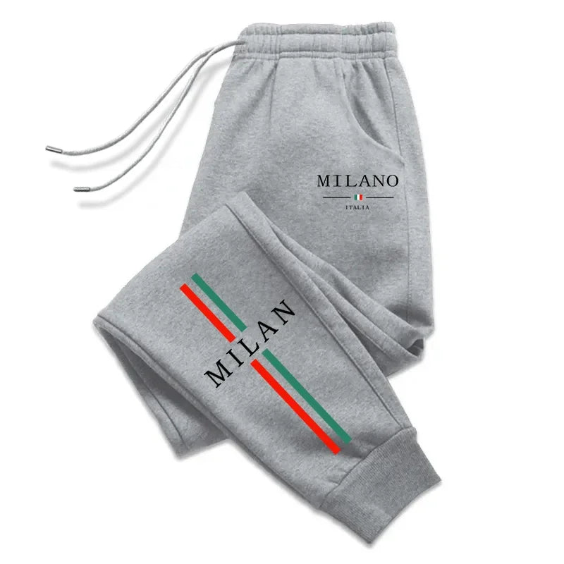 Pantalones Jogger Milan City 2025 – Alta Calidad, Hombre, Otoño Invierno, Casual, Deportivo, Running Outdoor