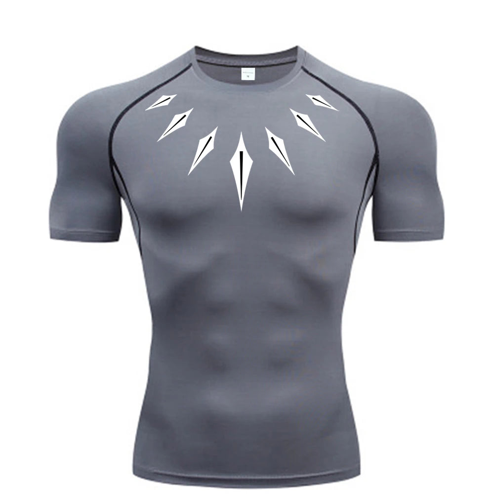 Camiseta Compresiva Anime para Hombre – Fitness, Running y Gym con Secado Rápido, Ajuste Slim y Estilo Atlético