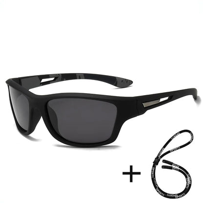 Gafas de Sol Deportivas Polarizadas con Cadena | Unisex Retro UV400 para Ciclismo, Pesca y Escalada