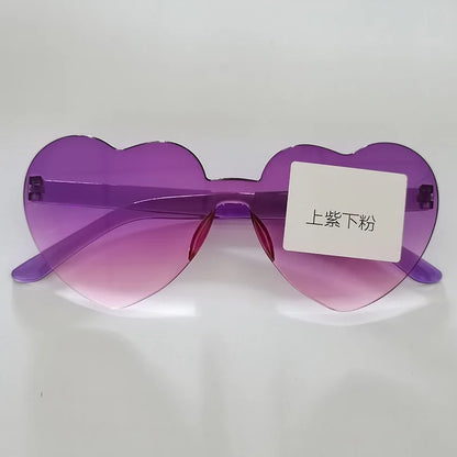 Gafas de Sol Jelly Corazón Degradado | Lentes Coloridas Protección UV Mujer Hombre