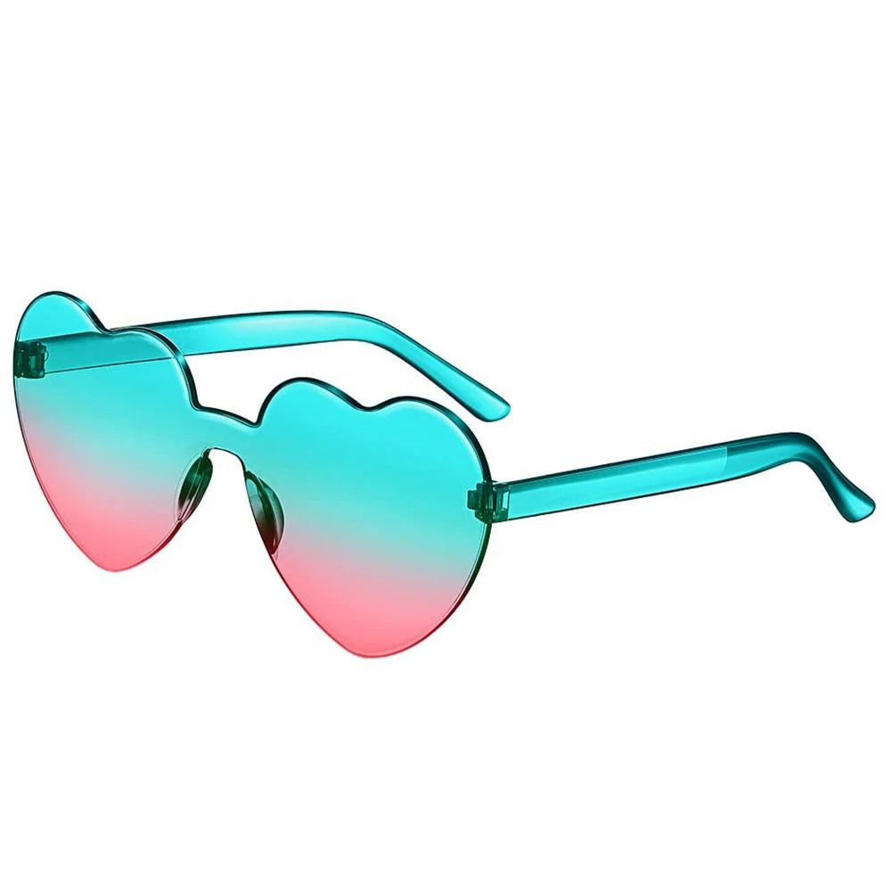 Gafas de Sol Jelly Corazón Degradado | Lentes Coloridas Protección UV Mujer Hombre