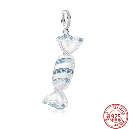 Charm perrito y huesito de plata 925 – Abalorio estilo sorpresa para pulsera tipo Pandora, joyería DIY romántica