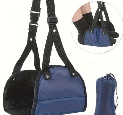 Hamaca Ajustable para Pies – Descanso de Viaje, Avión, Auto y Oficina