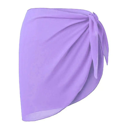 Falda Playera Mujer 2025 | Sarong Corto Chiffon Cubrebikini Verano