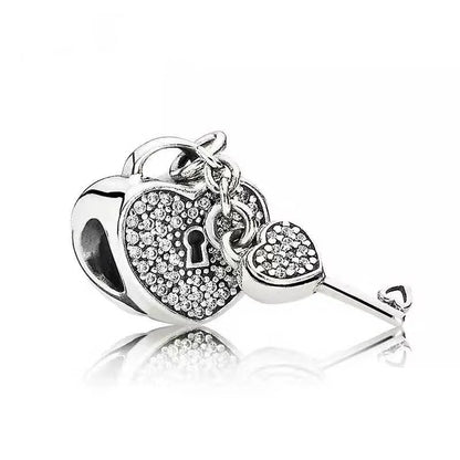 Charm Plata 925 Árbol de la Familia, Pluma, Copo de Nieve y Niño | Dijes Colgantes Compatibles con Pulseras Pandora
