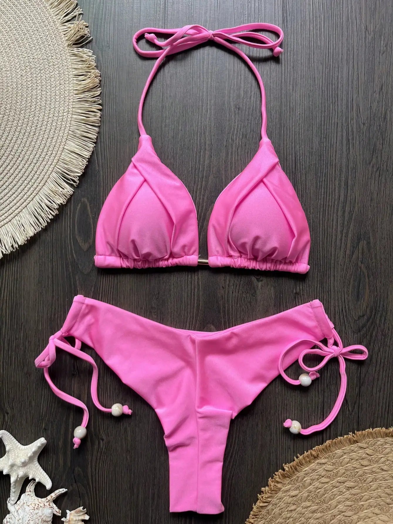 Bikini Brasileño Mujer 2025 | Traje de Baño Sexy Push Up Triángulo 13 Colores