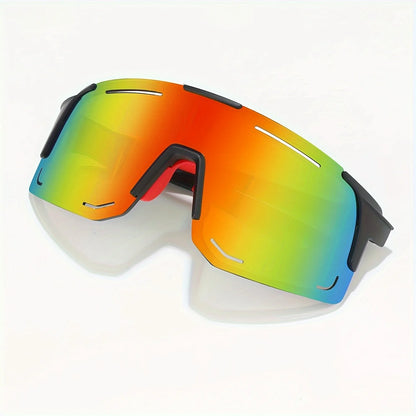 Gafas Deportivas Wrap Around | Unisex One Piece Oversized UV400 para Ciclismo, Pesca y Esquí