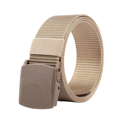Cinturón Unisex de Moda para Hombre | Cinturón Ajustable 120cm con Hebilla Plástica | Cinturón Táctico para Pantalones, Viajes y Outdoor