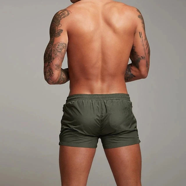 Bañador Hombre con Bolsillos Cremallera | Shorts Playa Secado Rápido con Malla – Swimwear Verano