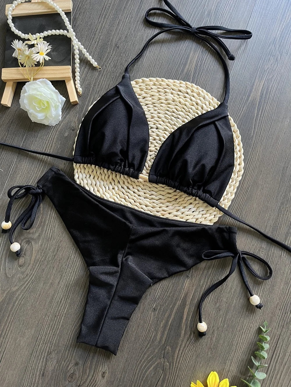 Bikini Brasileño Mujer 2025 | Traje de Baño Sexy Push Up Triángulo 13 Colores