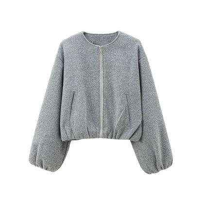 Chaqueta Bomber Roja Mujer | Corta con Cremallera Moda Deportiva Casual 2025