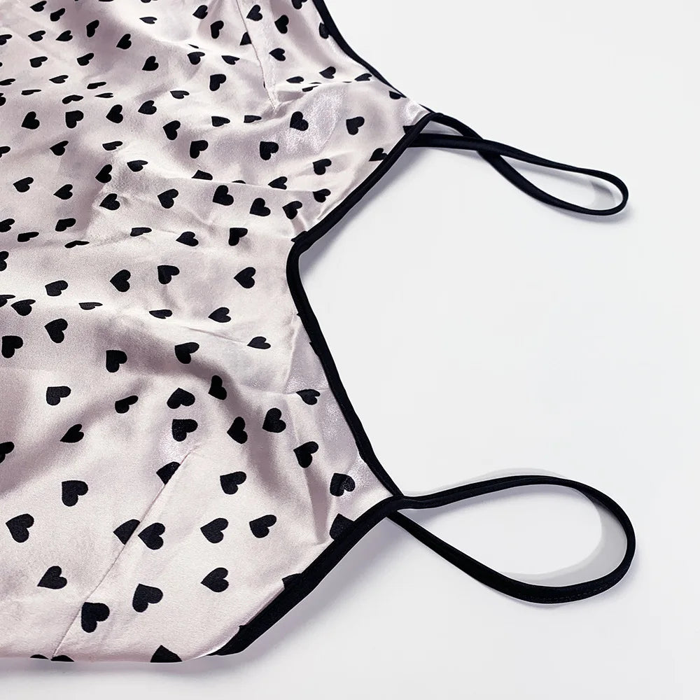 Pijama Mujer Sexy Verano 2 Piezas | Conjunto Estampado Tirantes + Shorts