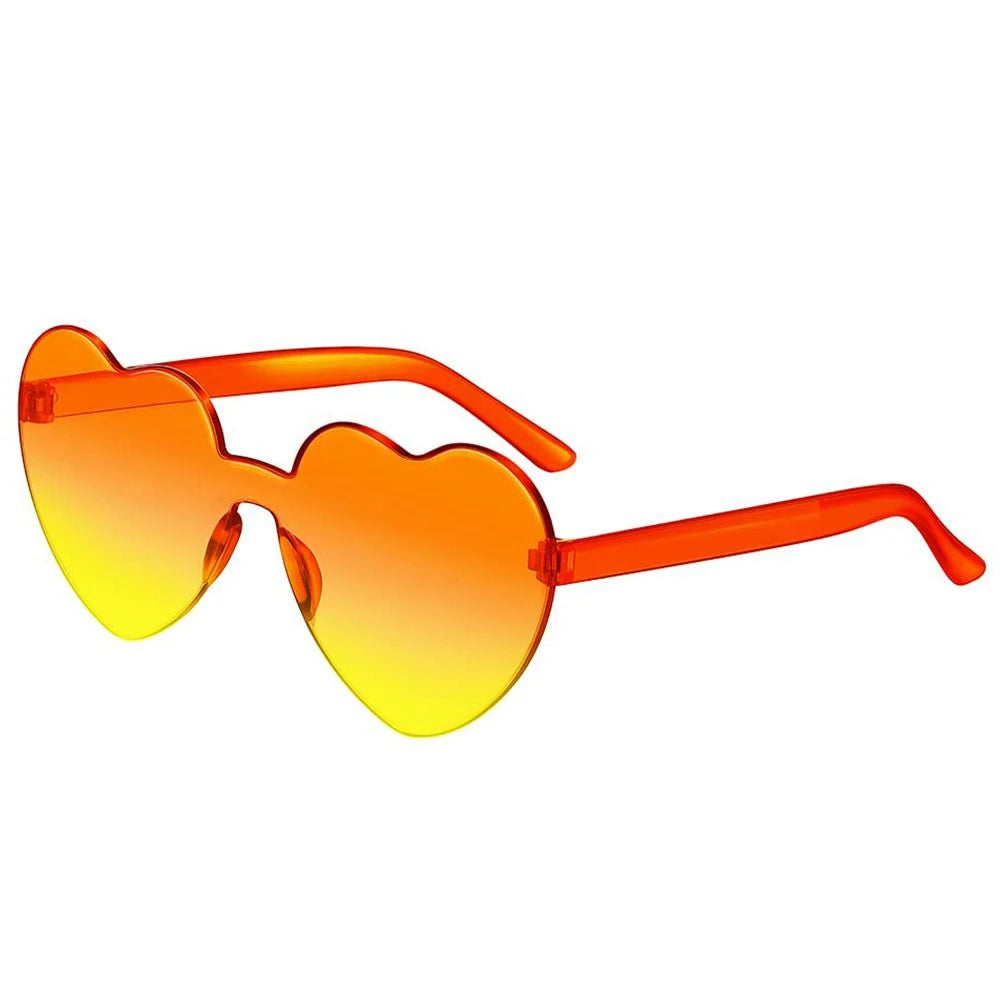 Gafas de Sol Jelly Corazón Degradado | Lentes Coloridas Protección UV Mujer Hombre