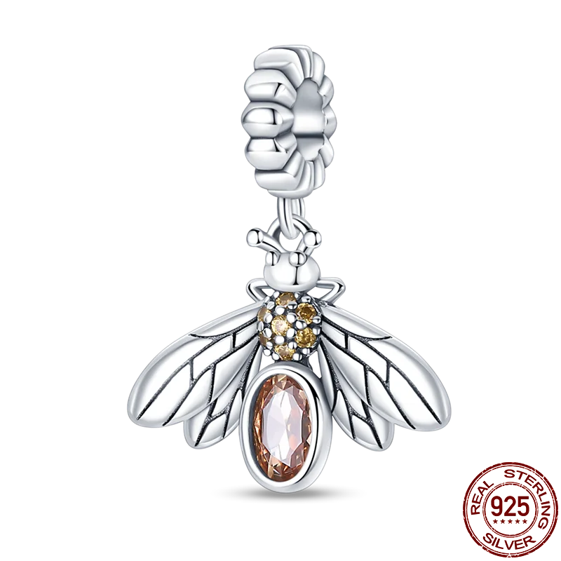 Charm Buho Serie Bee en Plata 925 – Abalorio DIY para Pulseras Originales Mujer