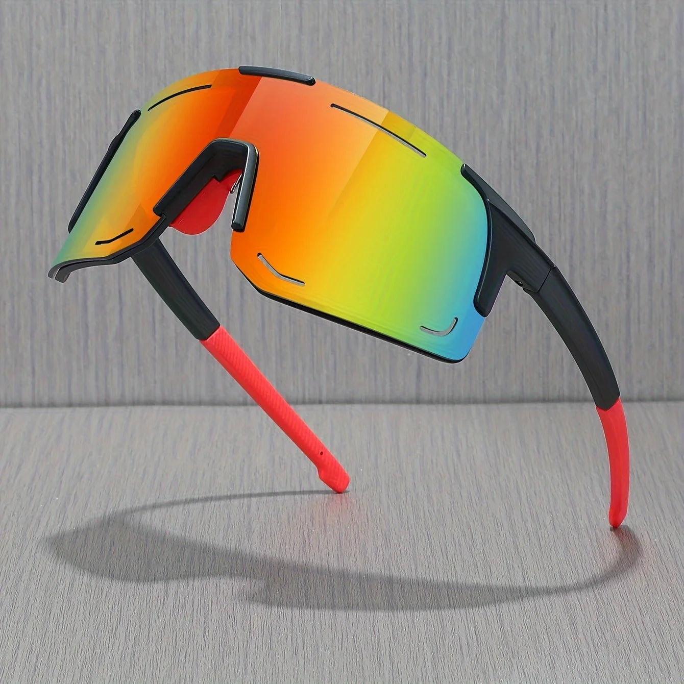 Gafas Deportivas Wrap Around | Unisex One Piece Oversized UV400 para Ciclismo, Pesca y Esquí