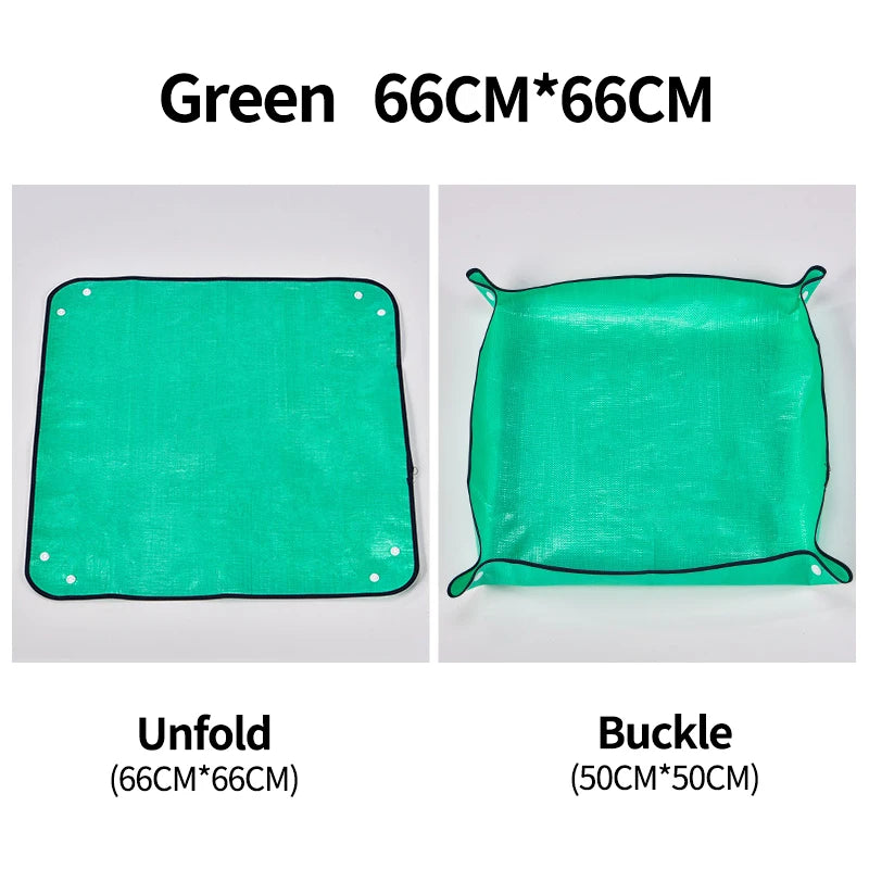 Alfombrilla de Jardinería Impermeable | Tapete Plegable para Trasplante de Plantas y Macetas 50cm-100cm