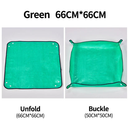 Alfombrilla de Jardinería Impermeable | Tapete Plegable para Trasplante de Plantas y Macetas 50cm-100cm