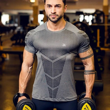 Camiseta Compresiva Negra para Hombre – T-shirt de Running, Gym y Fitness, Secado Rápido y Ajuste Slim