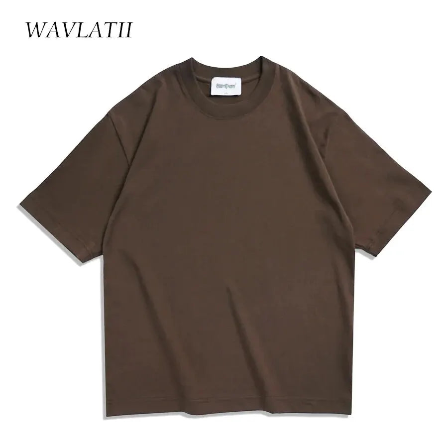 Camiseta Oversize Unisex Media Manga 100% Algodón | Básica Casual Verano Cuello Redondo