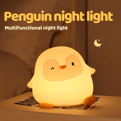 Lámpara de Noche de Silicona LED – Conejo/Zorro, Recargable con Sensor Táctil y Temporizador, Luz Regulable para Dormitorio Infantil