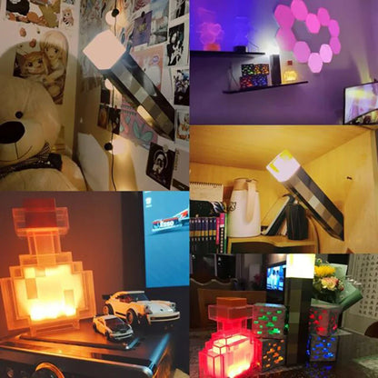 Lámpara LED en Forma de Poción – Luz Nocturna USB Recargable | Decoración Gamer Minecraft para Niños y Hogar