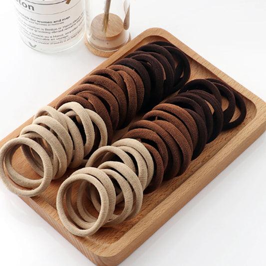 50/100 Piezas Ligas para el Cabello Negras Mujer Niña | Bandas Elásticas Resistentes para Cola de Caballo y Peinados