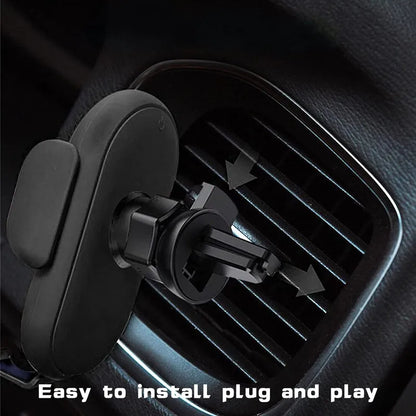 Soporte Cargador Inalámbrico 30W para Auto | Montaje en Ventila de Aire | Carga Rápida Inteligente