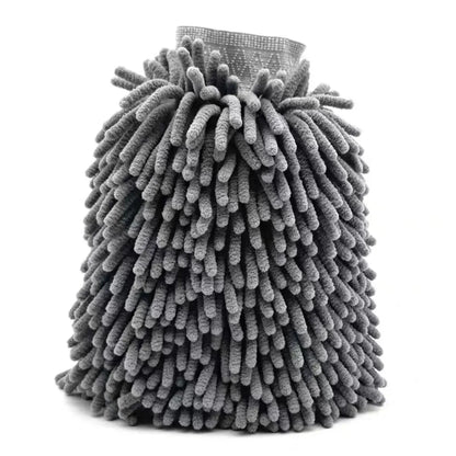 Guante de Microfibra para Lavado de Autos | Chenille Doble Cara, Suave y Absorbente, Limpieza Detallada
