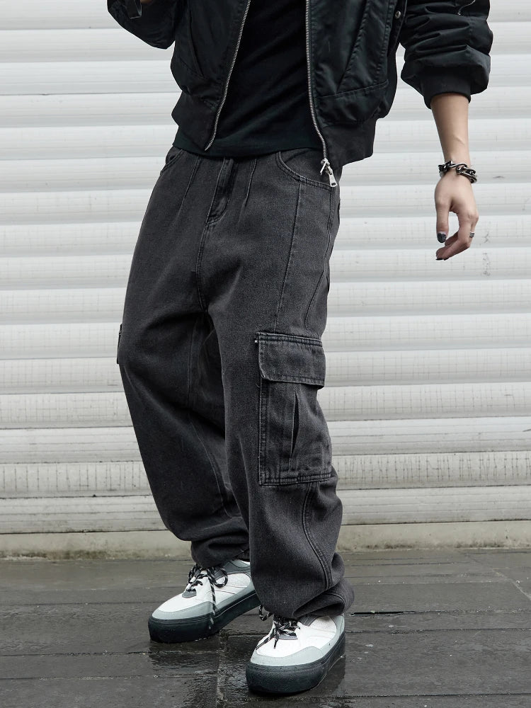 Jeans Baggy Y2K para Hombre – Pantalones Hip Hop Harajuku Oversize Pierna Ancha Denim Cargo Estilo Coreano Streetwear