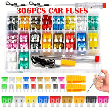 Caja de Fusibles para Auto | Kits de 60, 120 o 300PCS Fusibles Variados de Bajo Voltaje