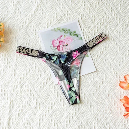 Tanga Mujer 2025 | Lencería Sexy con Rhinestones y Push-Up
