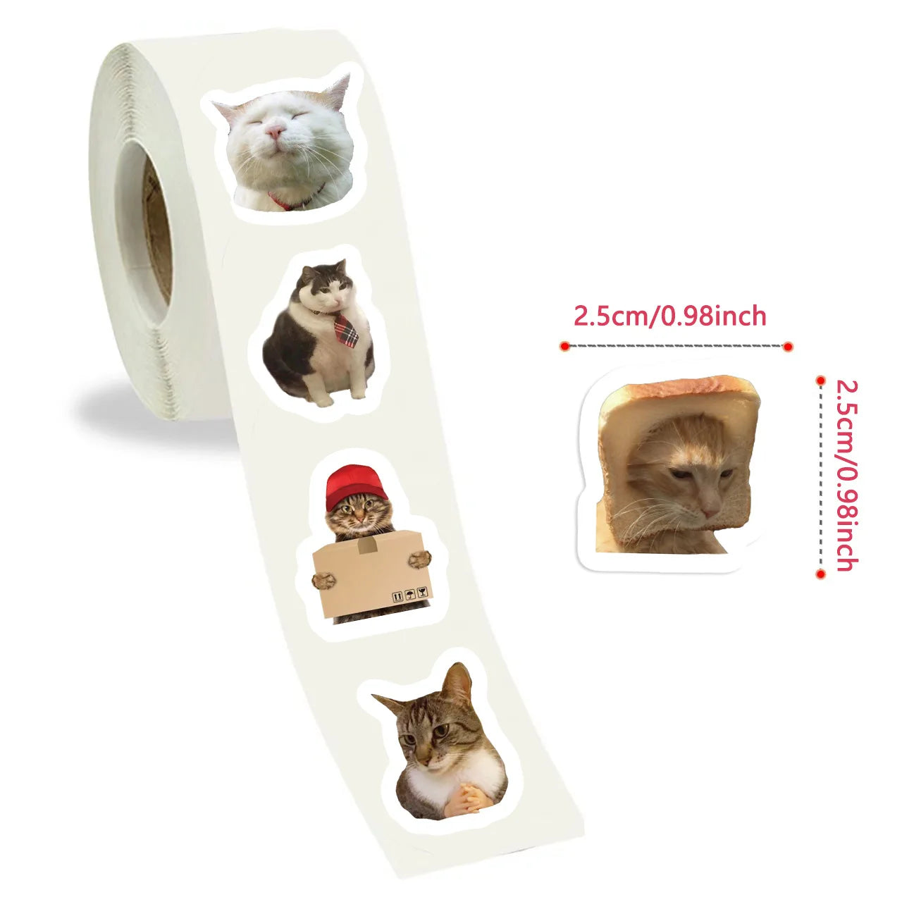 500pcs Stickers Gatos Divertidos MEME – Pegatinas Impermeables para Laptop, Teléfono, Guitarra y Más