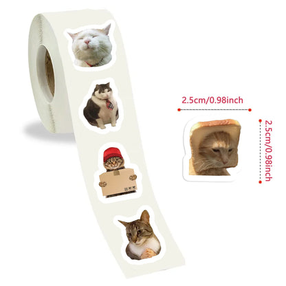 500pcs Stickers Gatos Divertidos MEME – Pegatinas Impermeables para Laptop, Teléfono, Guitarra y Más